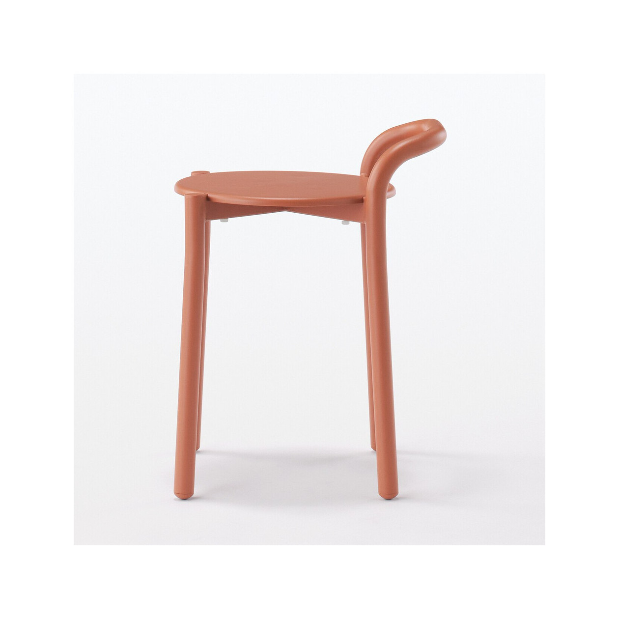 Stołek aluminium burgund 41,5x34x54,3cm - zestaw 4 szt.