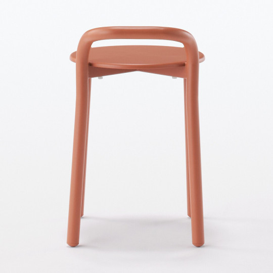 Stołek aluminium burgund 41,5x34x54,3cm - zestaw 4 szt.