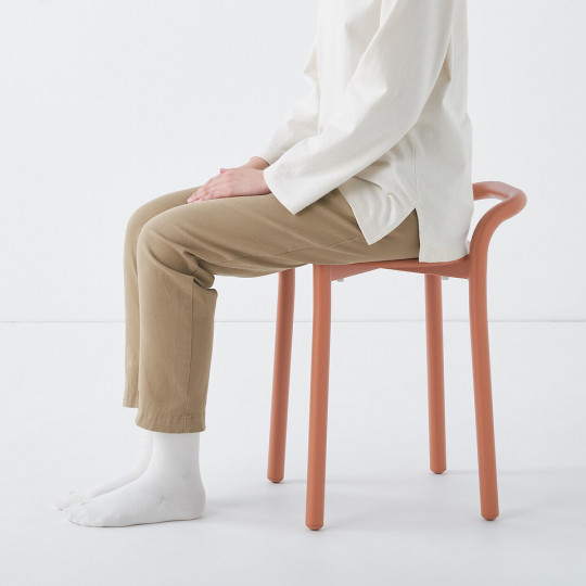 Stołek aluminium burgund 41,5x34x54,3cm - zestaw 4 szt.