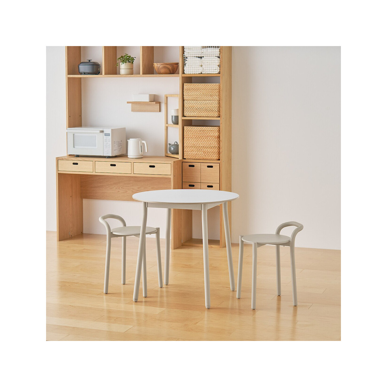 Stołek aluminium jasny szary 41,5x34x54,3cm - zestaw 4 szt.