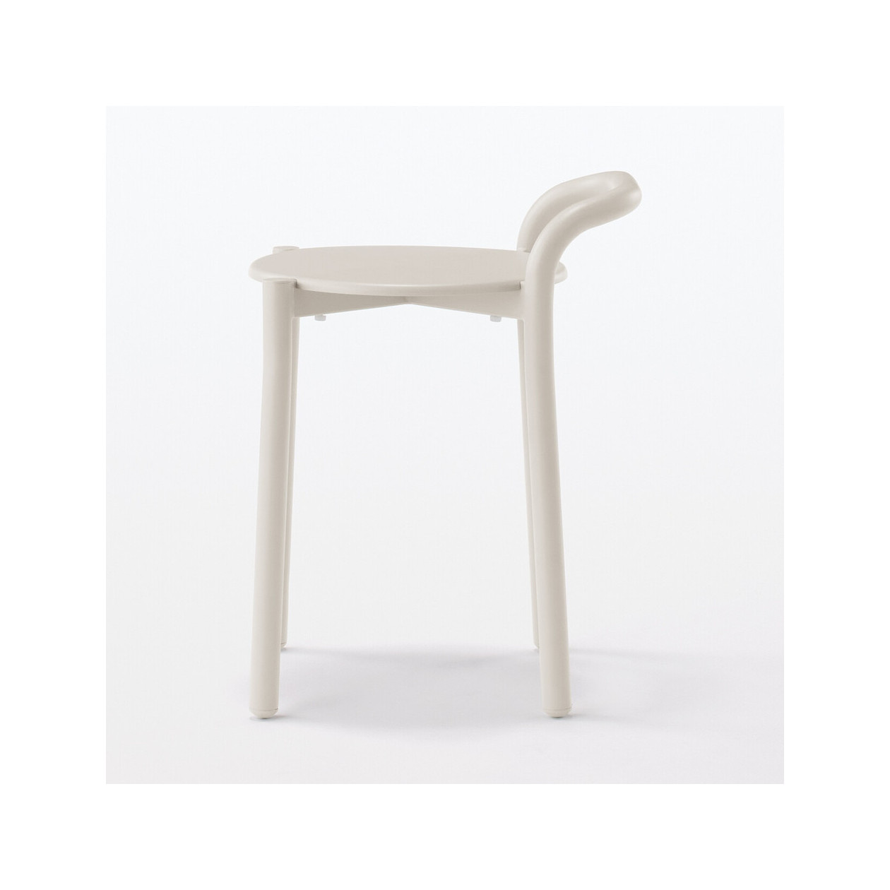 Stołek aluminium jasny szary 41,5x34x54,3cm - zestaw 4 szt.