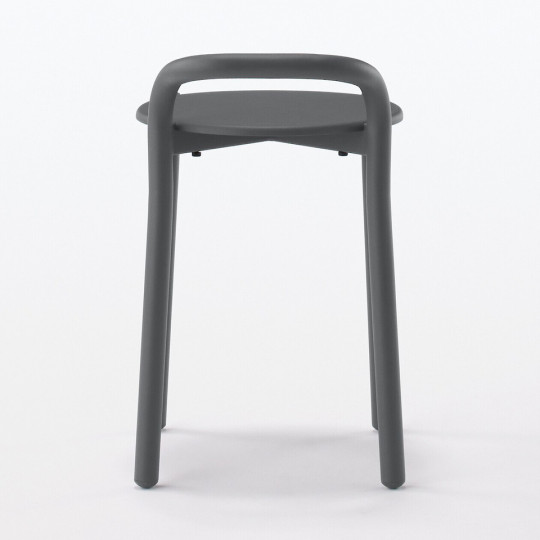 Stołek aluminium ciemny szary 41,5x34x54,3cm - zestaw 4 szt.