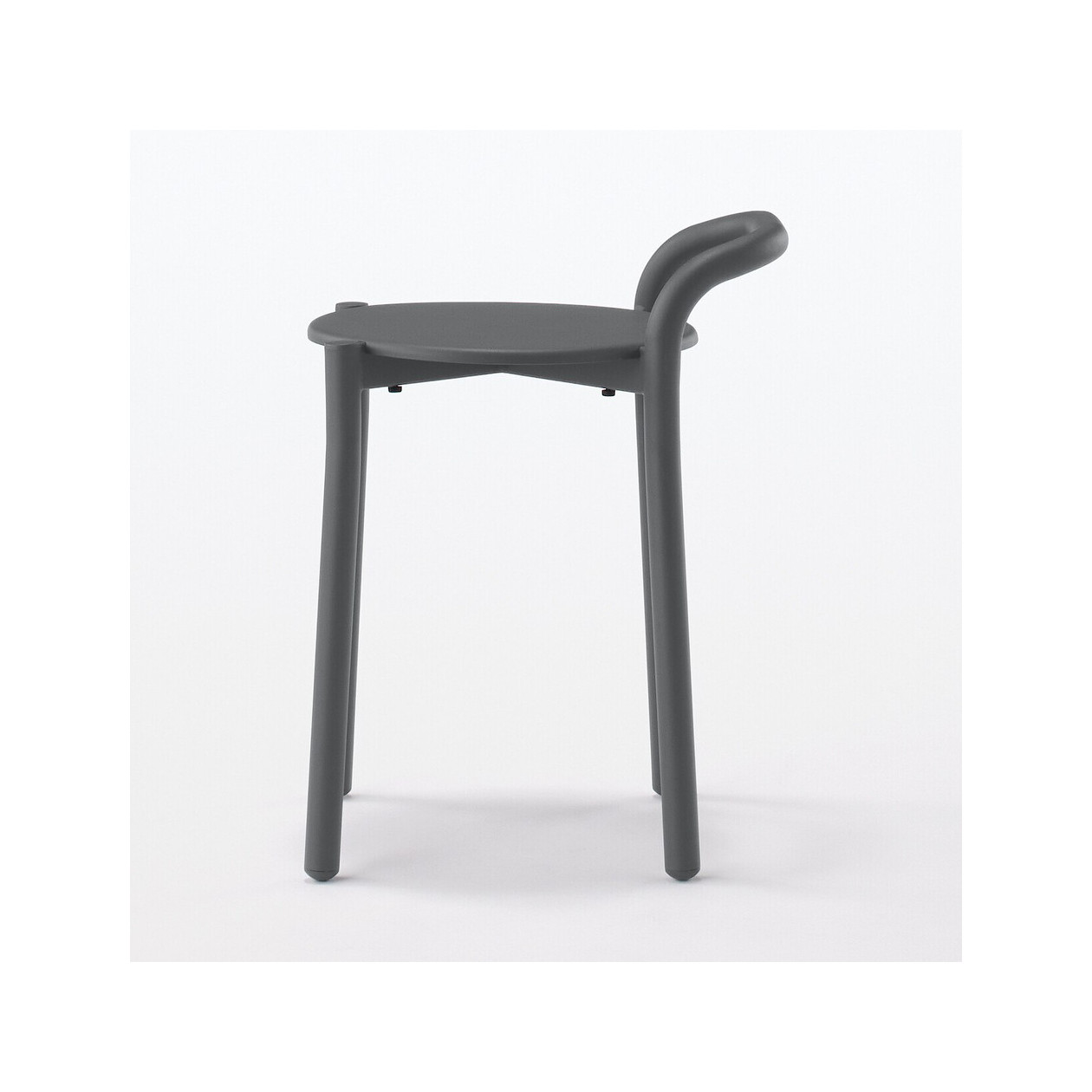 Stołek aluminium ciemny szary 41,5x34x54,3cm - zestaw 4 szt.