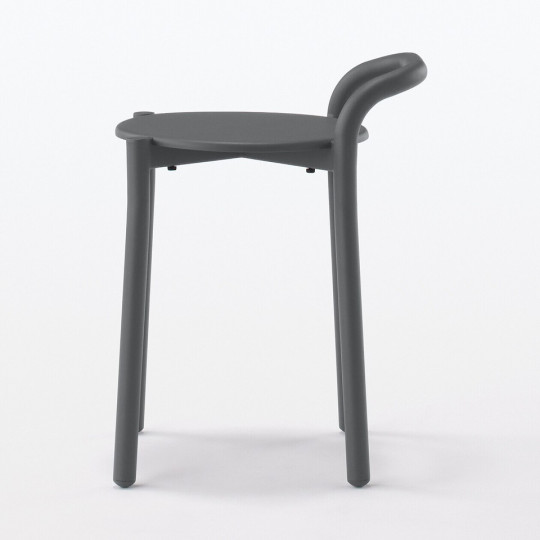 Stołek aluminium ciemny szary 41,5x34x54,3cm - zestaw 4 szt.