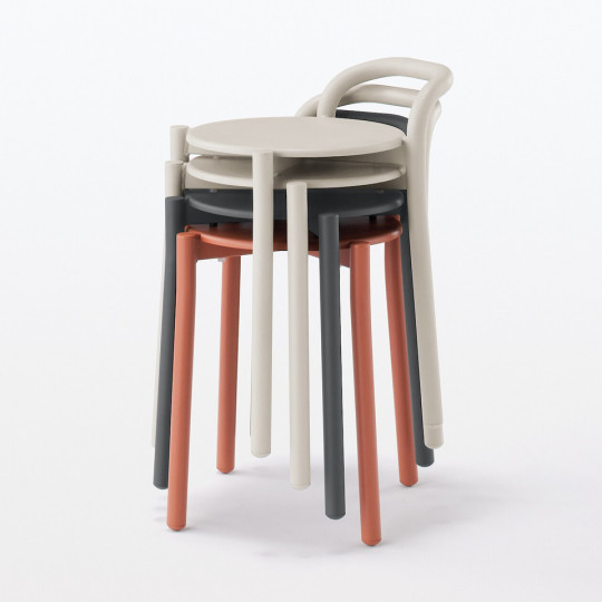 Stołek aluminium ciemny szary 41,5x34x54,3cm - zestaw 4 szt.