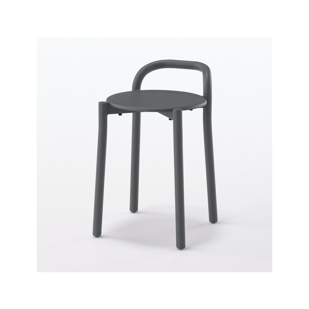 Stołek aluminium ciemny szary 41,5x34x54,3cm - zestaw 4 szt.