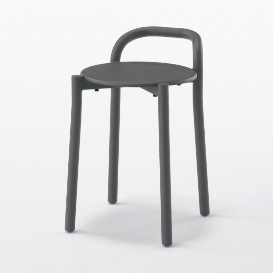 Stołek aluminium ciemny szary 41,5x34x54,3cm - zestaw 4 szt.