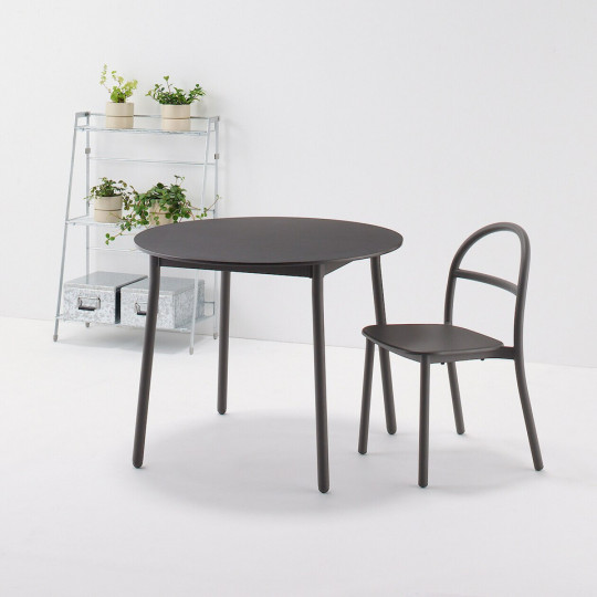 Stół aluminium ciemny szary L 90x90x72cm