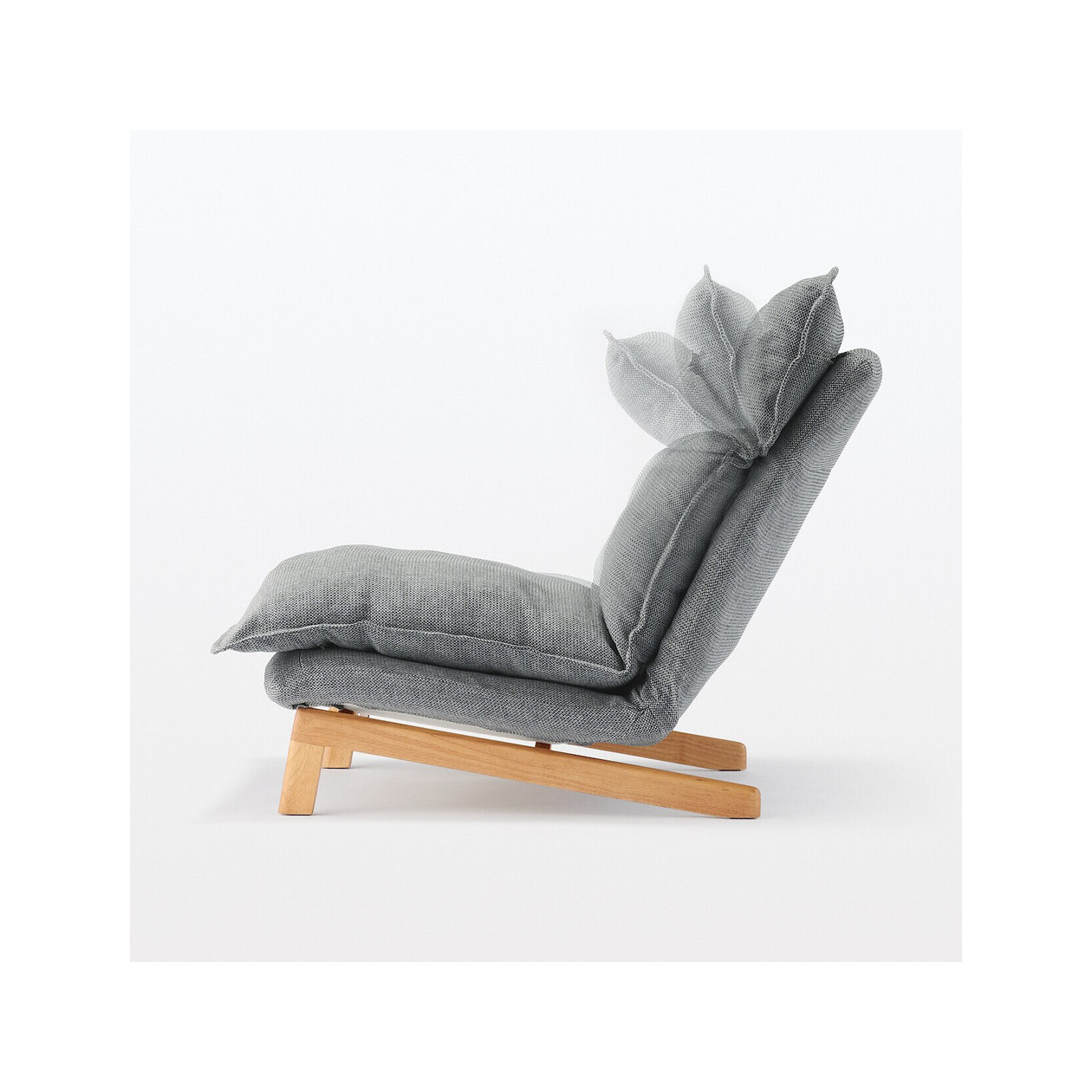 Fotel rozkładany szary