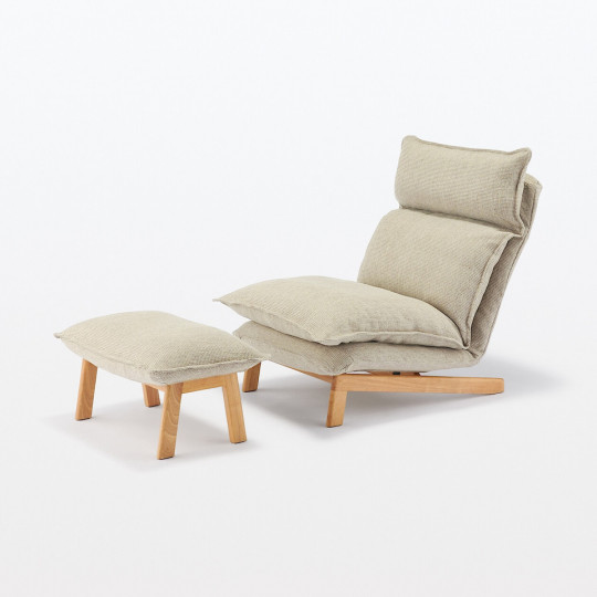 Fotel rozkładany beż