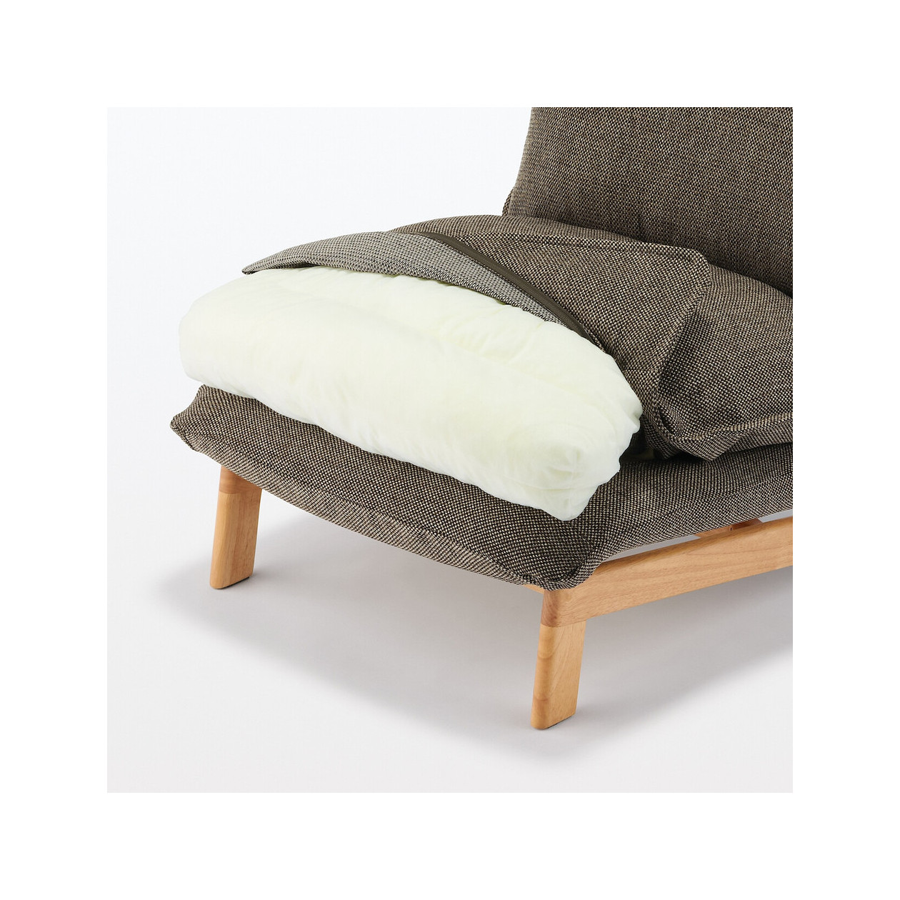 Fotel rozkładany brąz