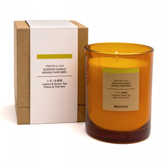 Świeca zapachowa z 1 knotem cytryna i zielona herbata