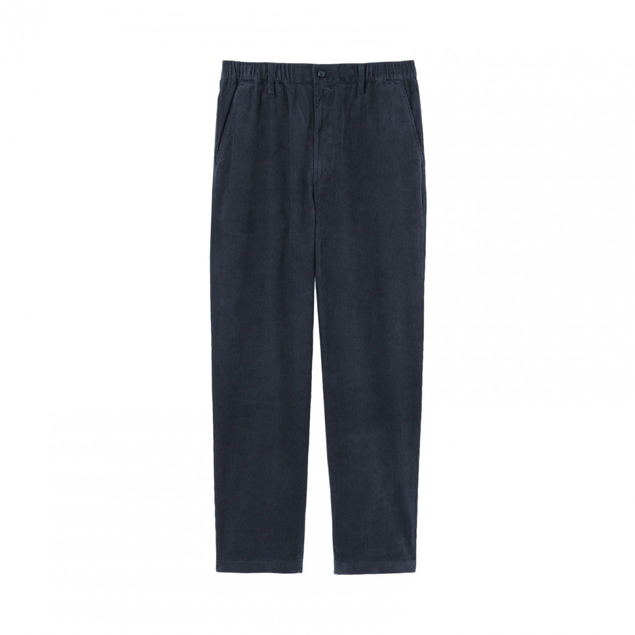Spodnie sztruksowe easy fit granatowe