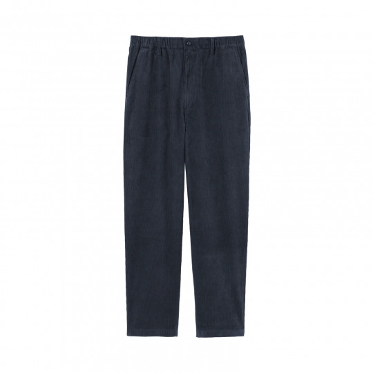 Spodnie sztruksowe easy fit granatowe