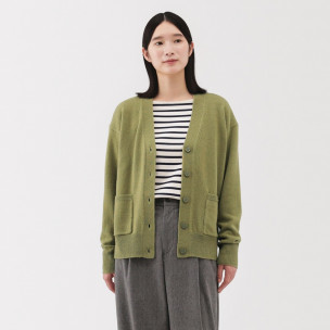 Kardigan wełniany zielony