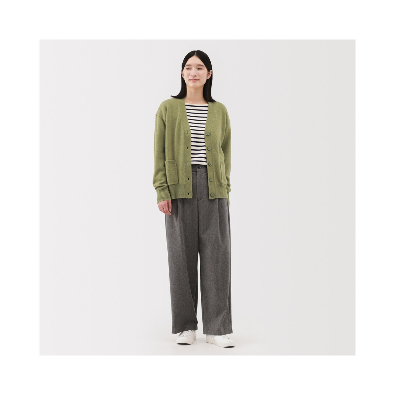 Kardigan wełniany zielony