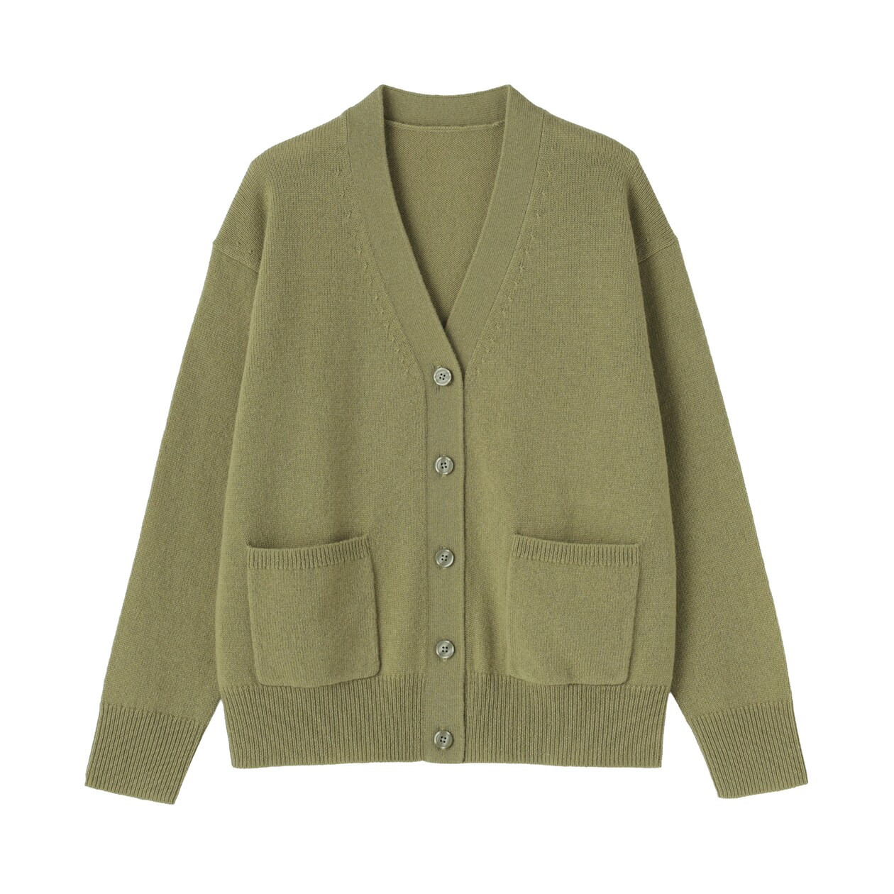 Kardigan wełniany zielony