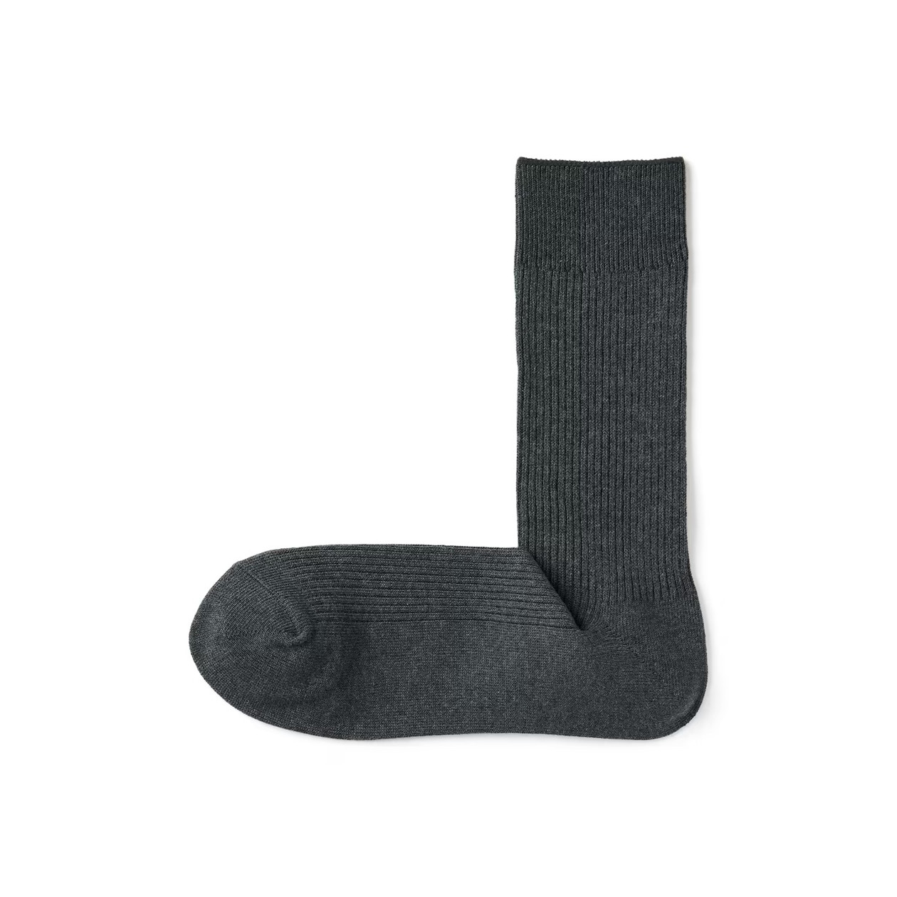 Skarpety wysokie prążkowane grafitowe