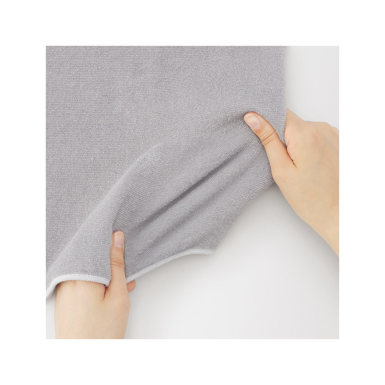 Elastyczny turban do włosów frotte szary