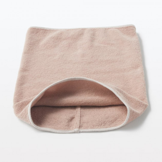 Elastyczny turban do włosów frotte różowy