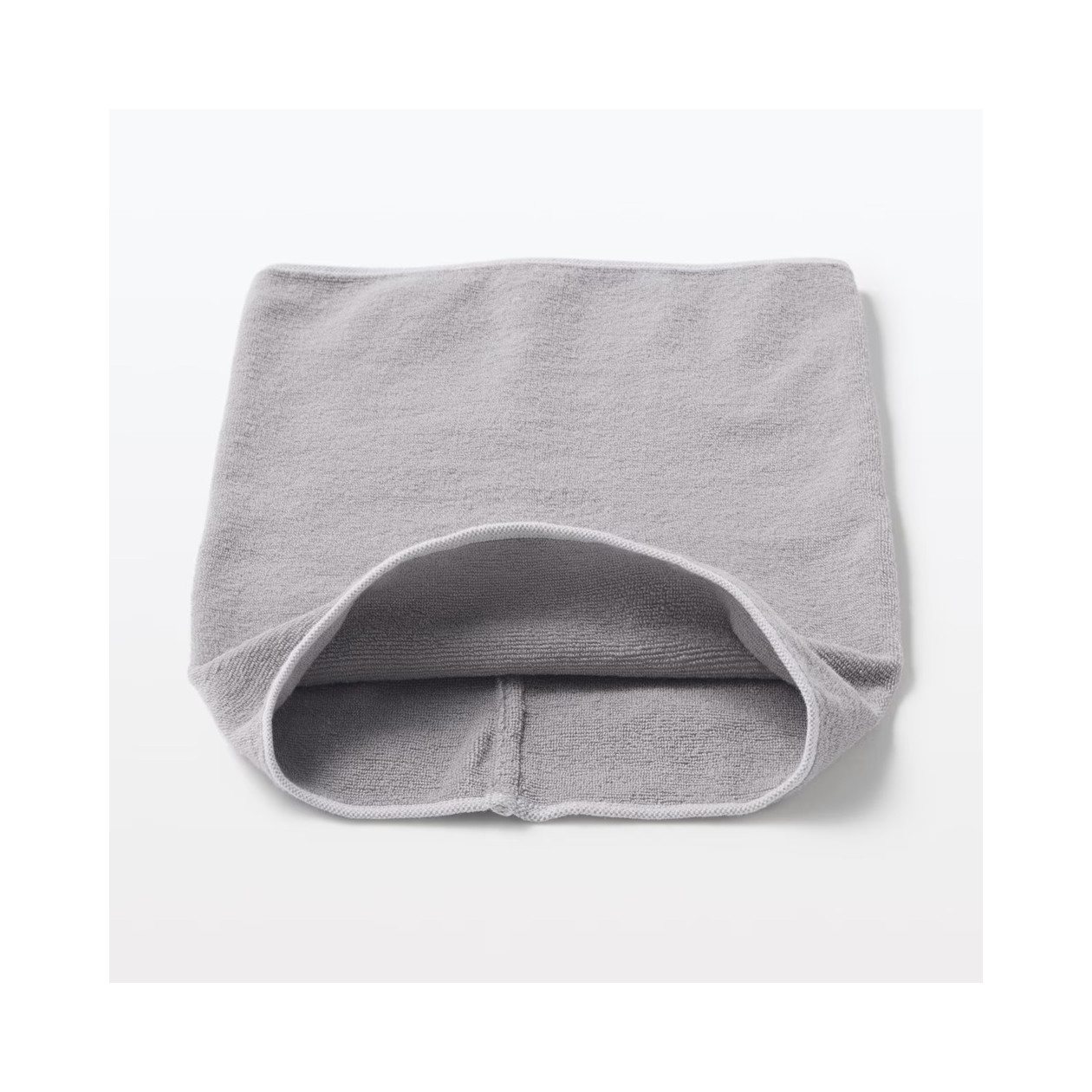 Elastyczny turban do włosów frotte szary