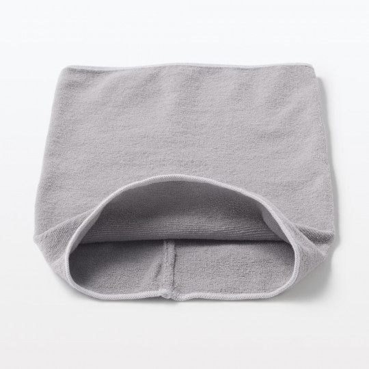 Elastyczny turban do włosów frotte szary