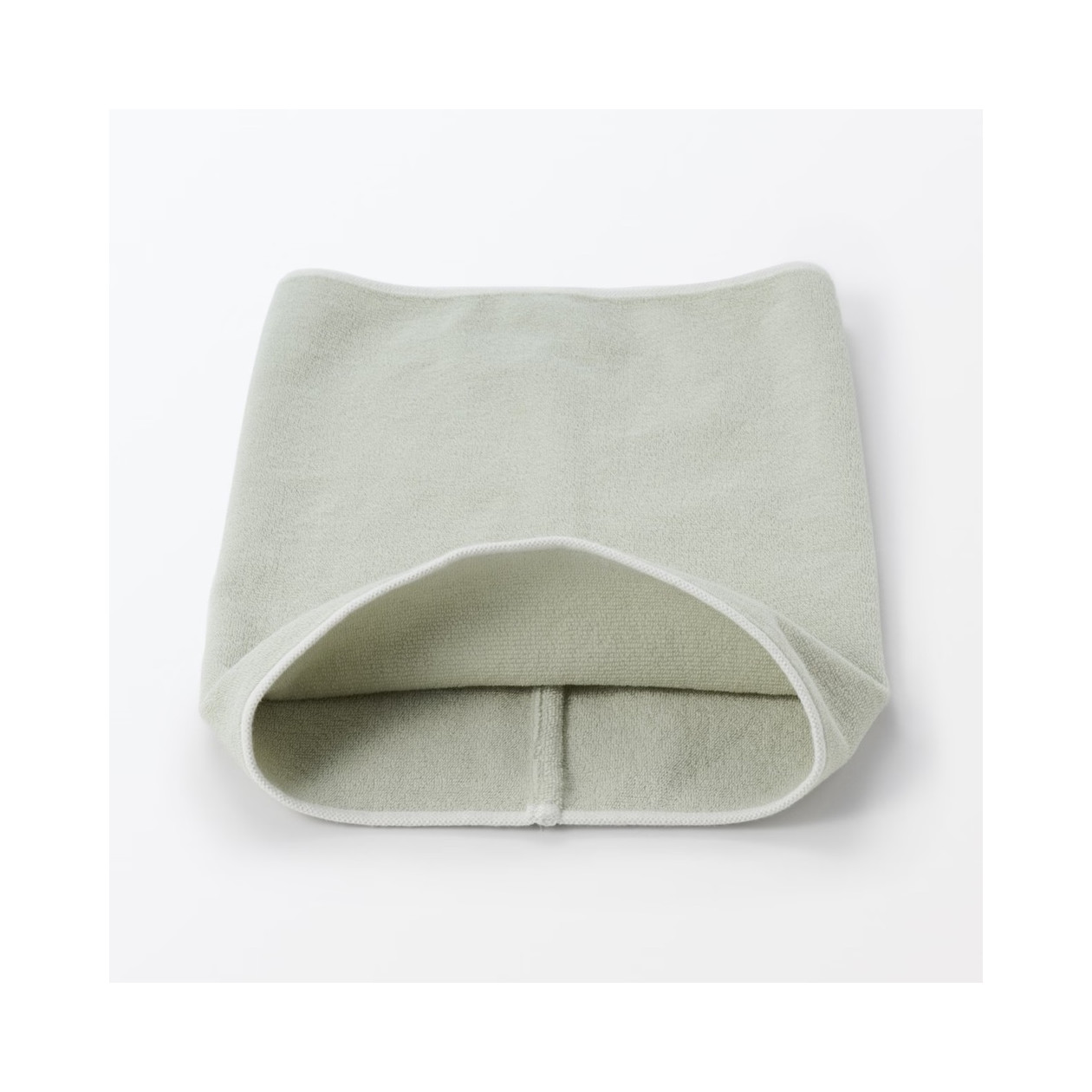 Elastyczny turban do włosów frotte zielony