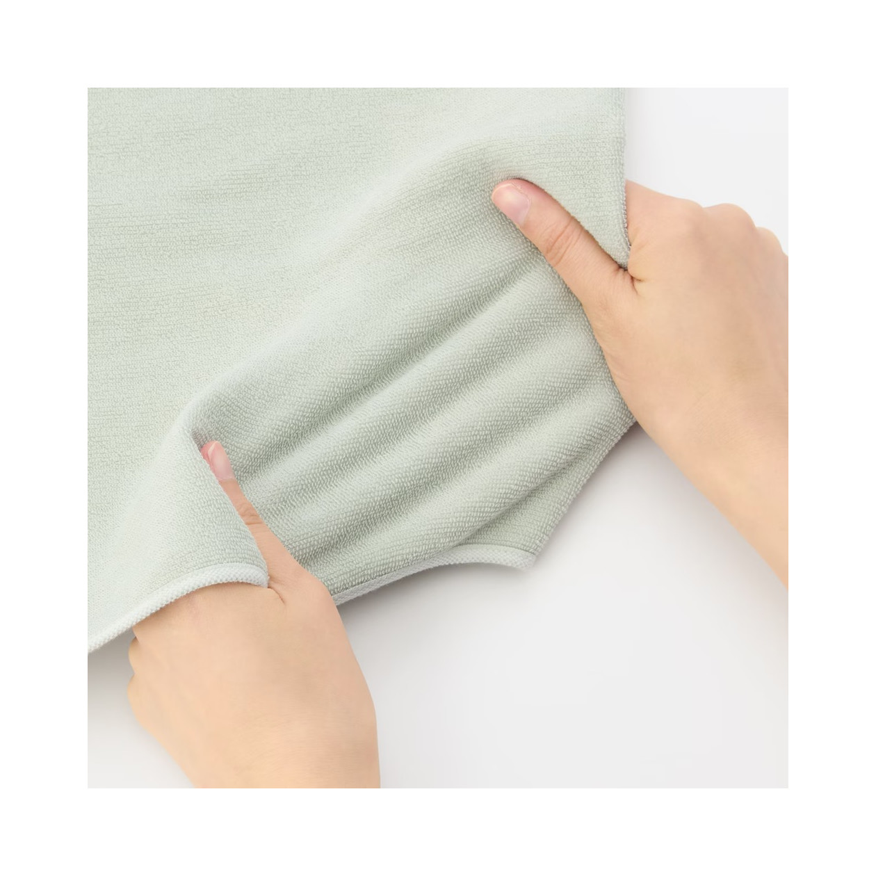 Elastyczny turban do włosów frotte zielony