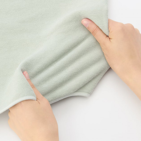 Elastyczny turban do włosów frotte zielony