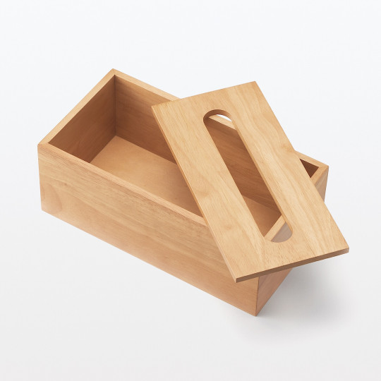 Pojemnik na chusteczki z drewna kauczukowego M