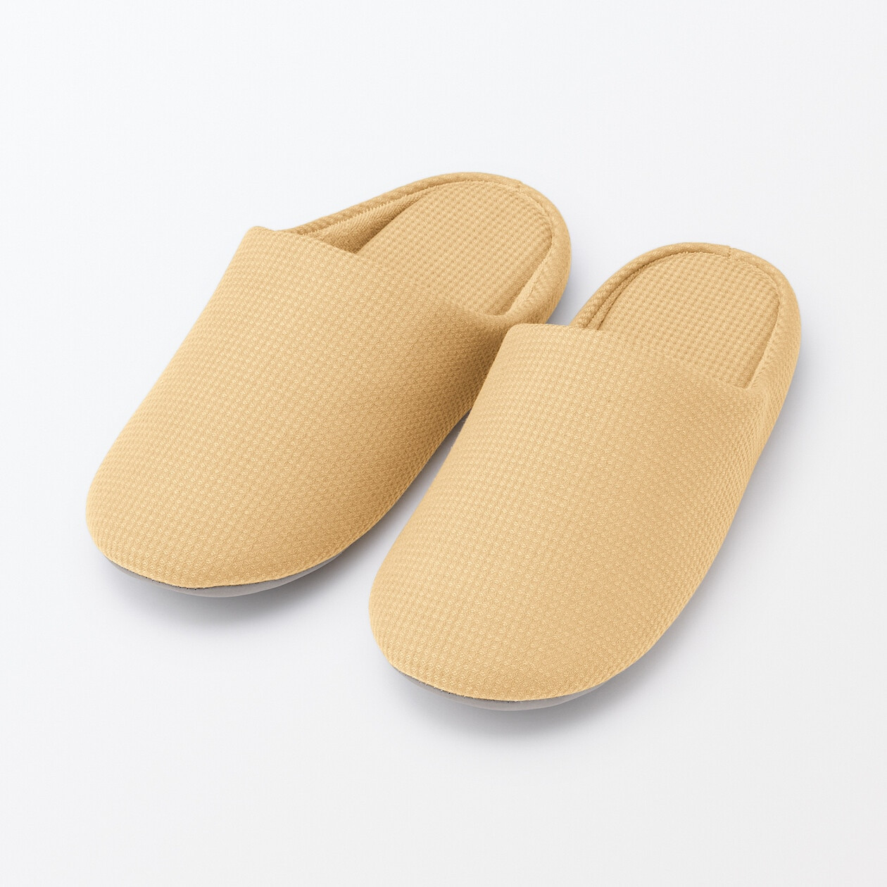 Kapcie z bawełnianą wkładką comfort żółte