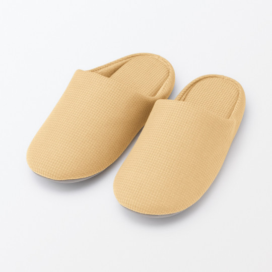 Kapcie z bawełnianą wkładką comfort żółte