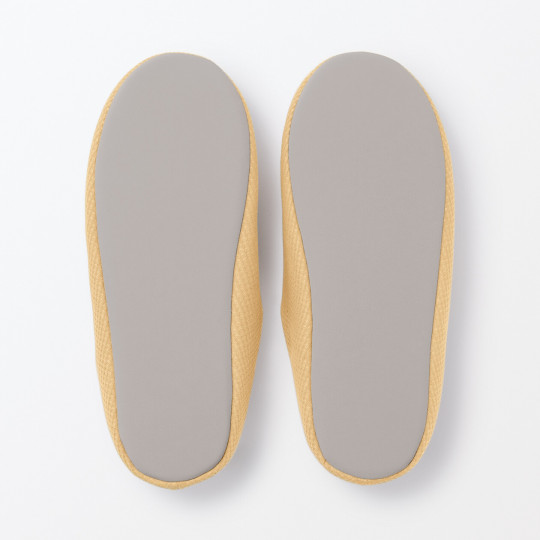 Kapcie z bawełnianą wkładką comfort żółte