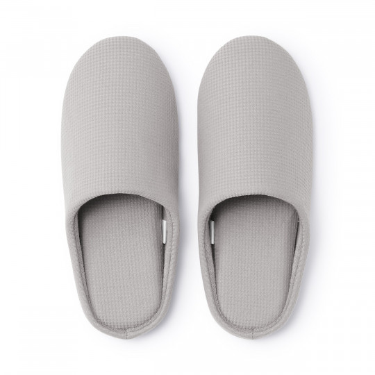 Kapcie z bawełnianą wkładką comfort szare