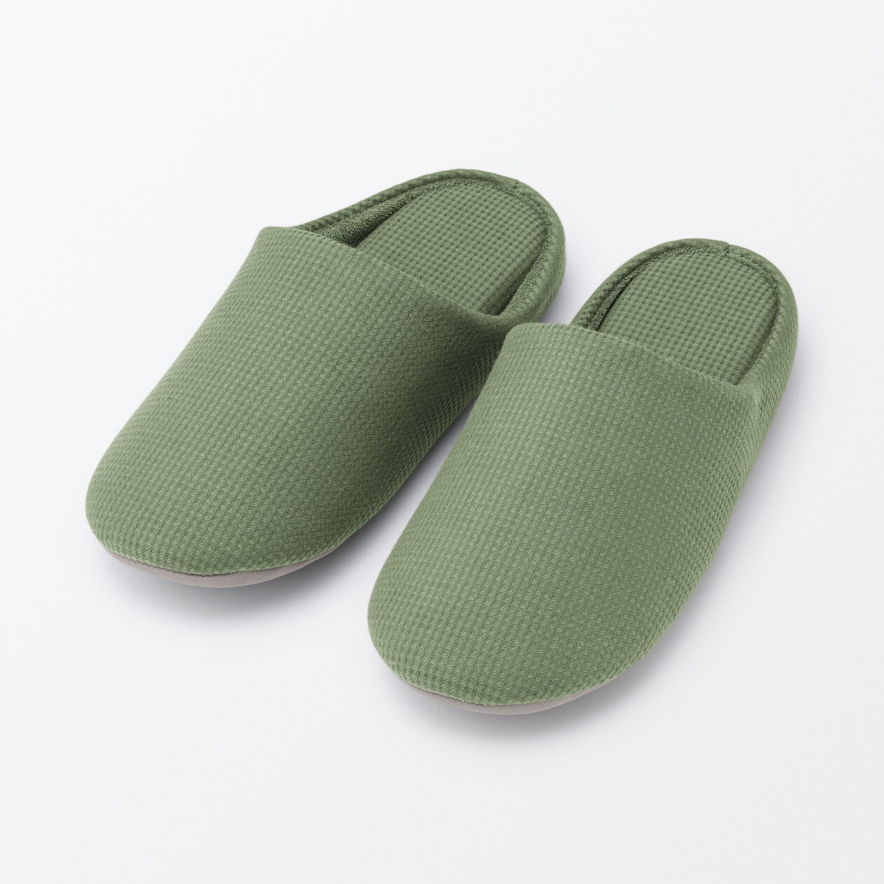 Kapcie z bawełnianą wkładką comfort zielone