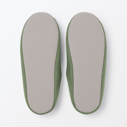 Kapcie z bawełnianą wkładką comfort zielone