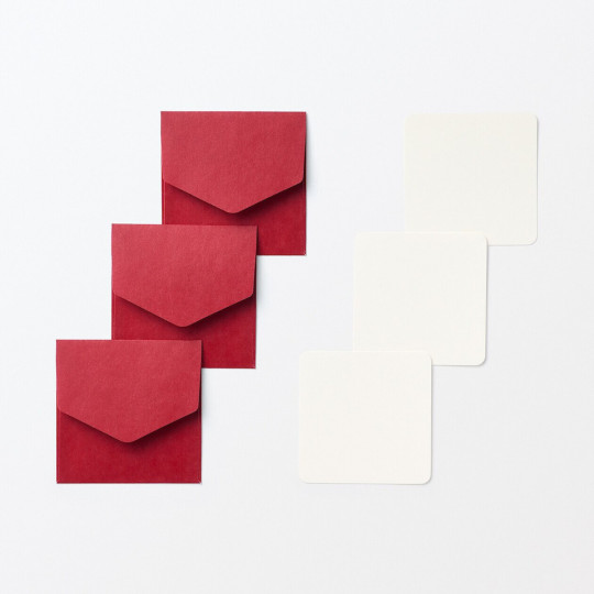 Koperta z bilecikiem bordowa