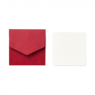 Koperta z bilecikiem bordowa