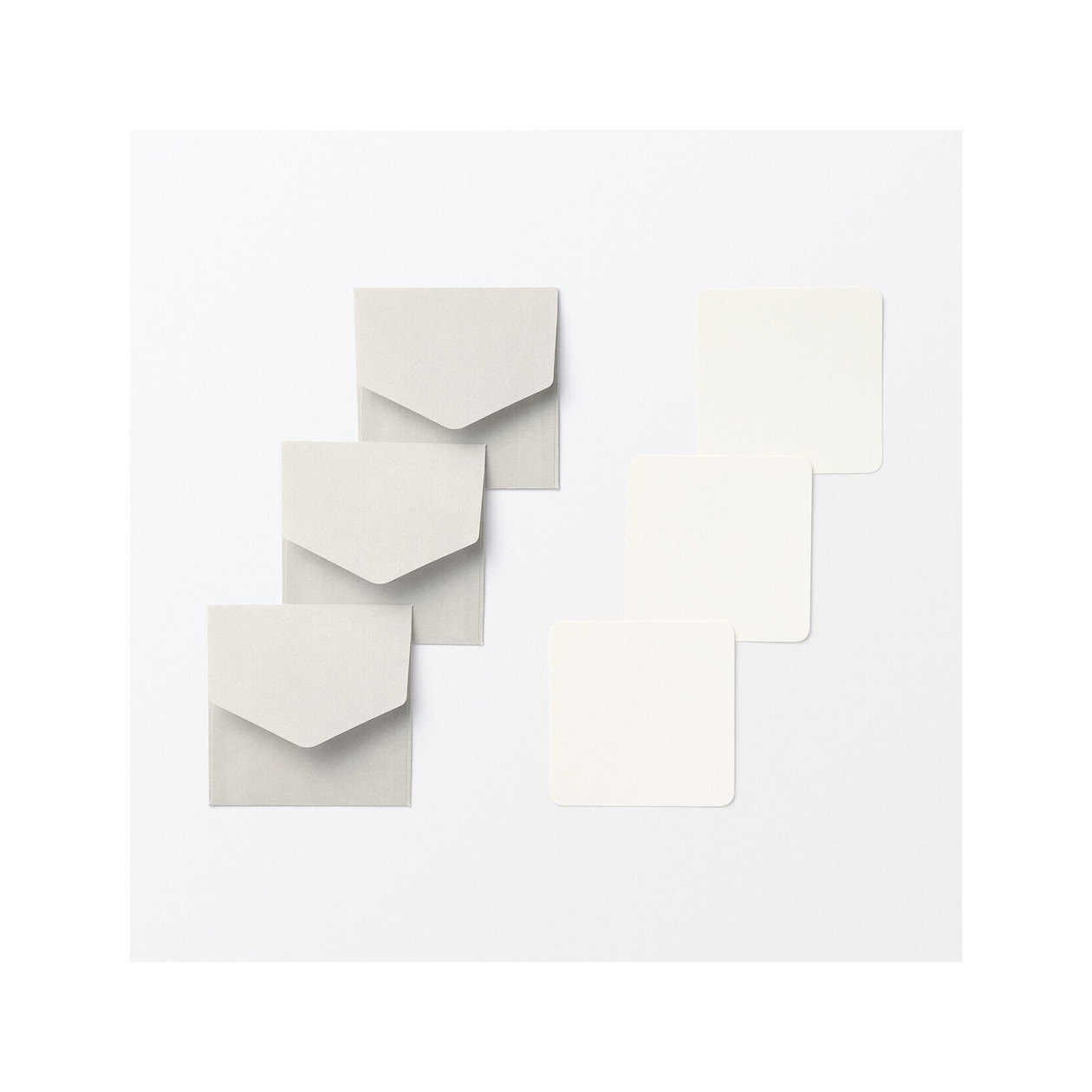 Koperta z bilecikiem szara