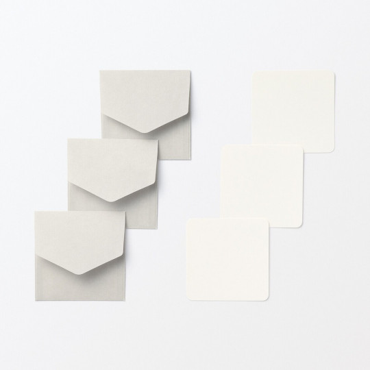 Koperta z bilecikiem szara