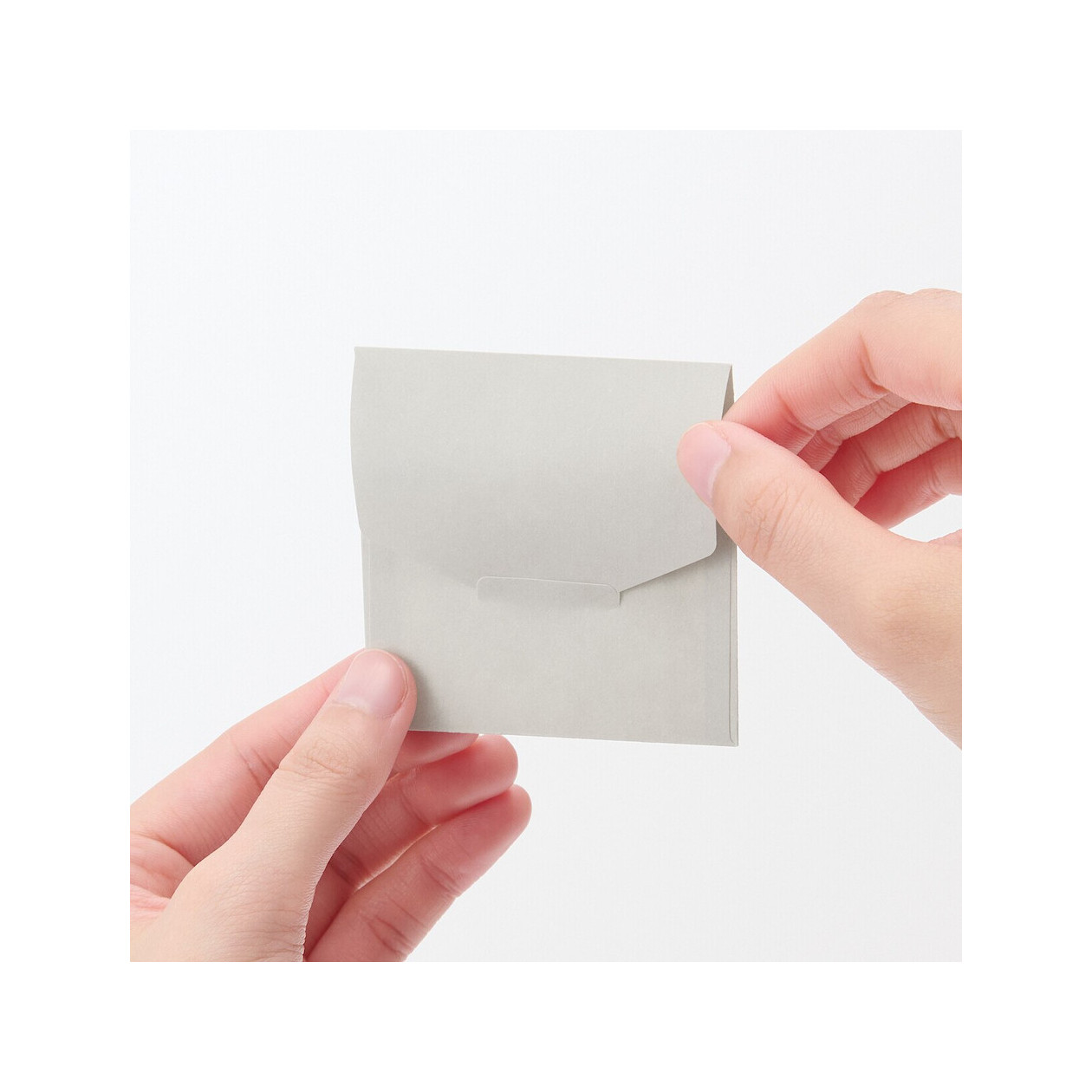 Koperta z bilecikiem szara