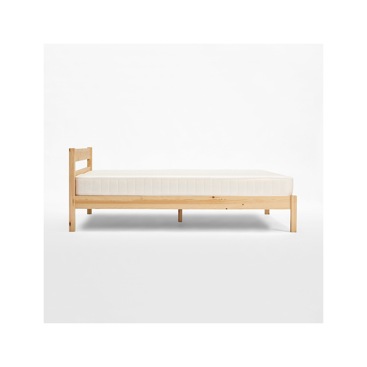 Łóżko z wezgłowiem podwójne duże king 183x201,5x74 cm sosna