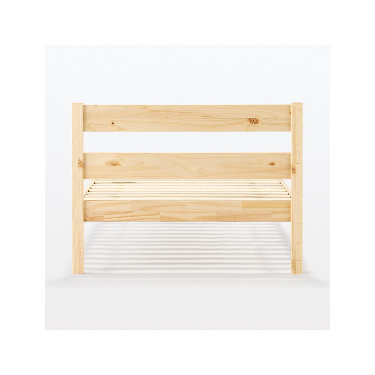 Łóżko z wezgłowiem podwójne duże king 183x201,5x74 cm sosna