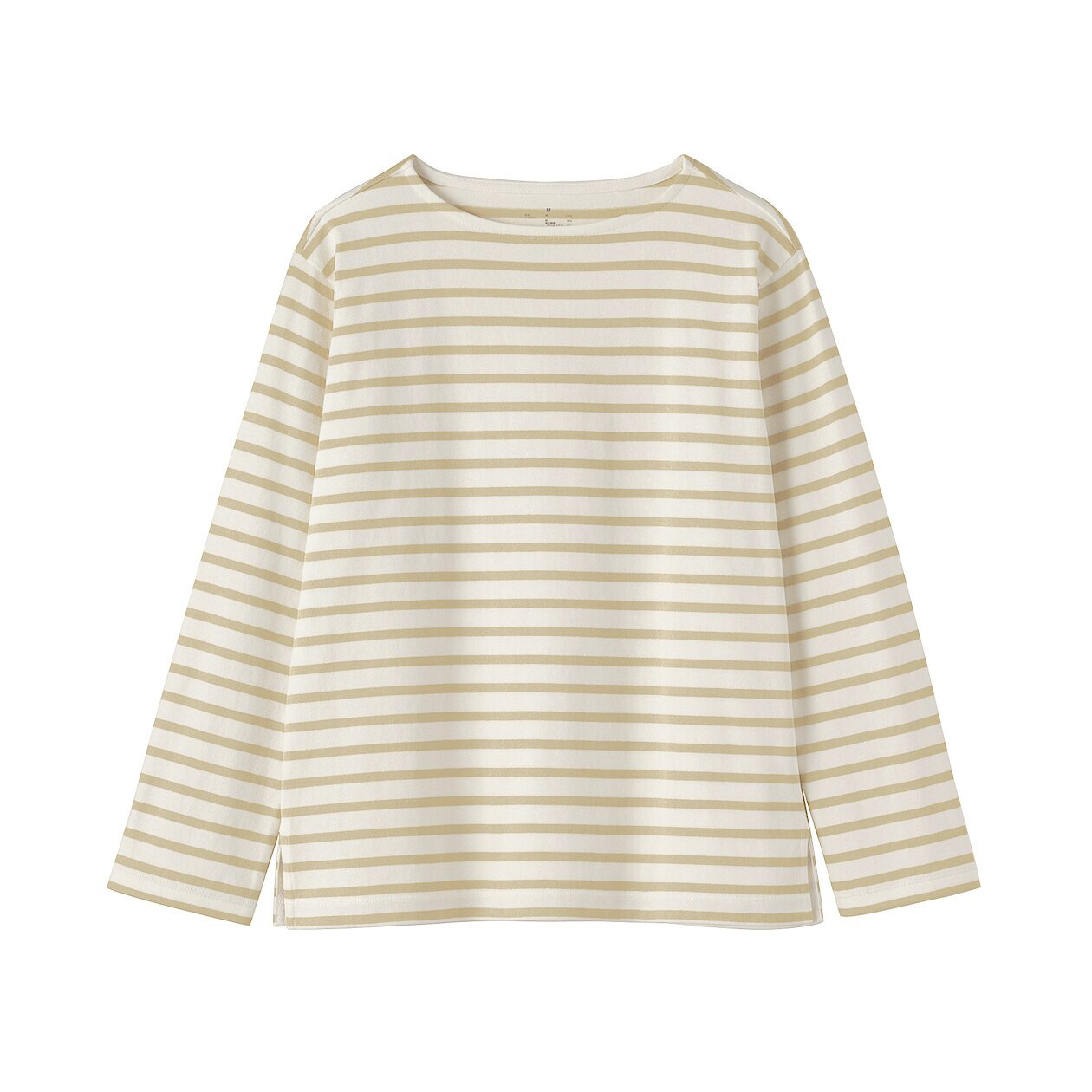 Bluzka z dekoltem w łódkę w paski żółta