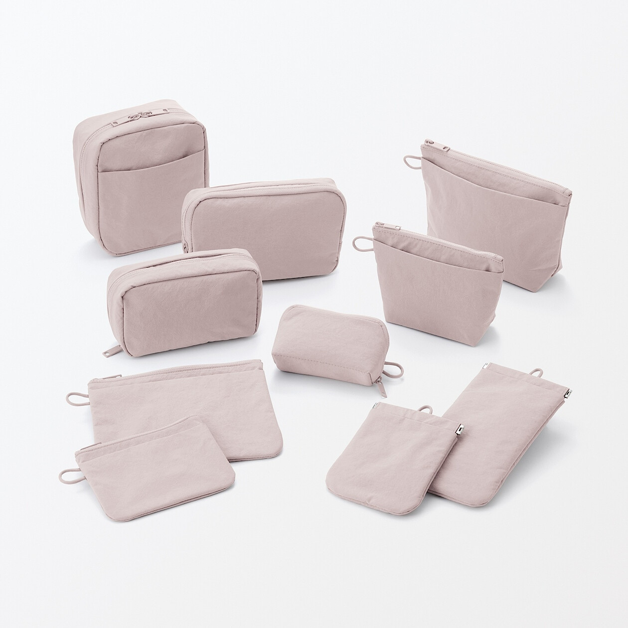 Kosmetyczka nylonowa płaska różowa S