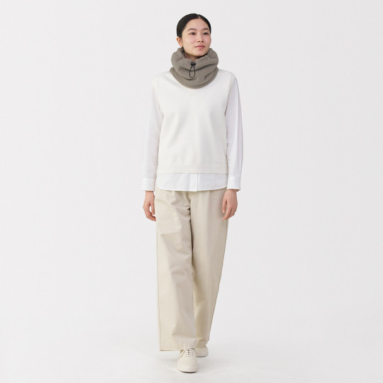 Komin z polaru ze ściągaczem beżowy