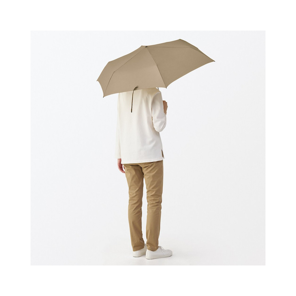 Parasol składany beżowy