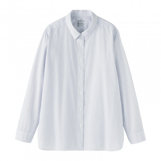 Koszula z bawełny organicznej zielona w paski