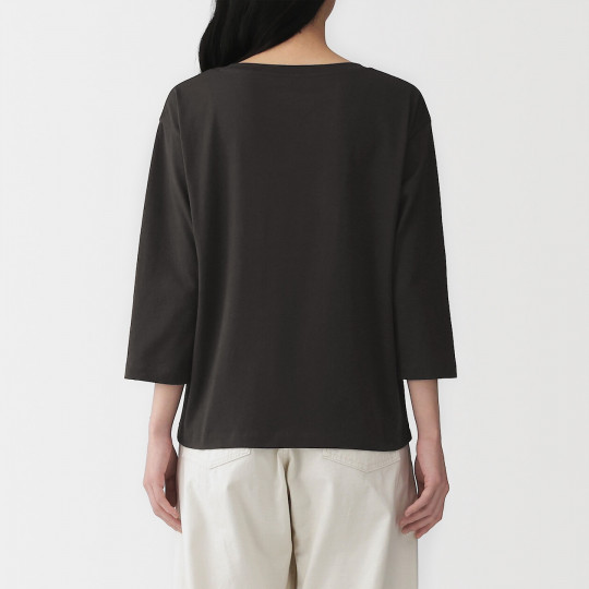 Bluzka z dekoltem w łódkę fioletowa