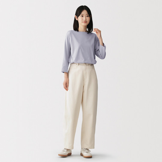 Bluzka z dekoltem w łódkę fioletowa